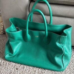 Mark and Graham Green Leather Tote Bag
